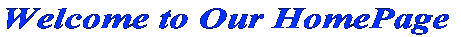 Welcome to Our HomePage 